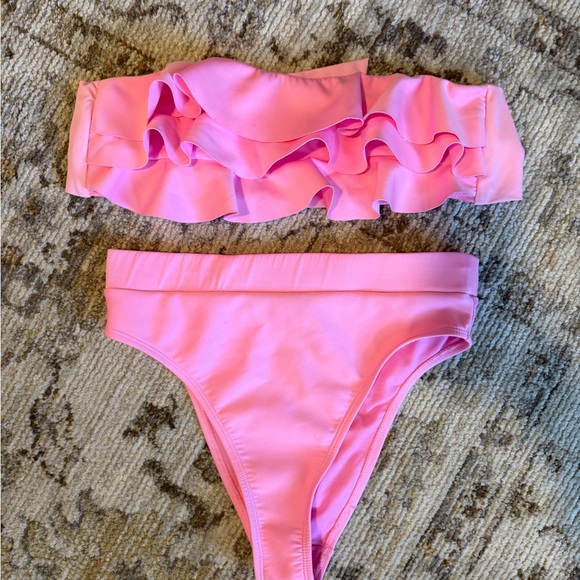River Island Other - Women’s Resort River Island Pink Ruffle Bikini Set